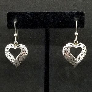 Jolaine sterling silver heart earrings